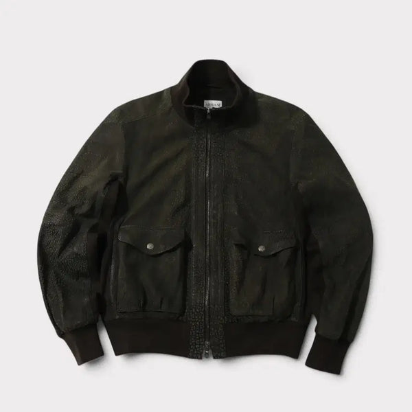 [BUNJANG] Giorgio Armani Collezioni Real Leather Bomber Jacket / [M] 아르마니 꼴레지오니 리얼레더 보머 자켓