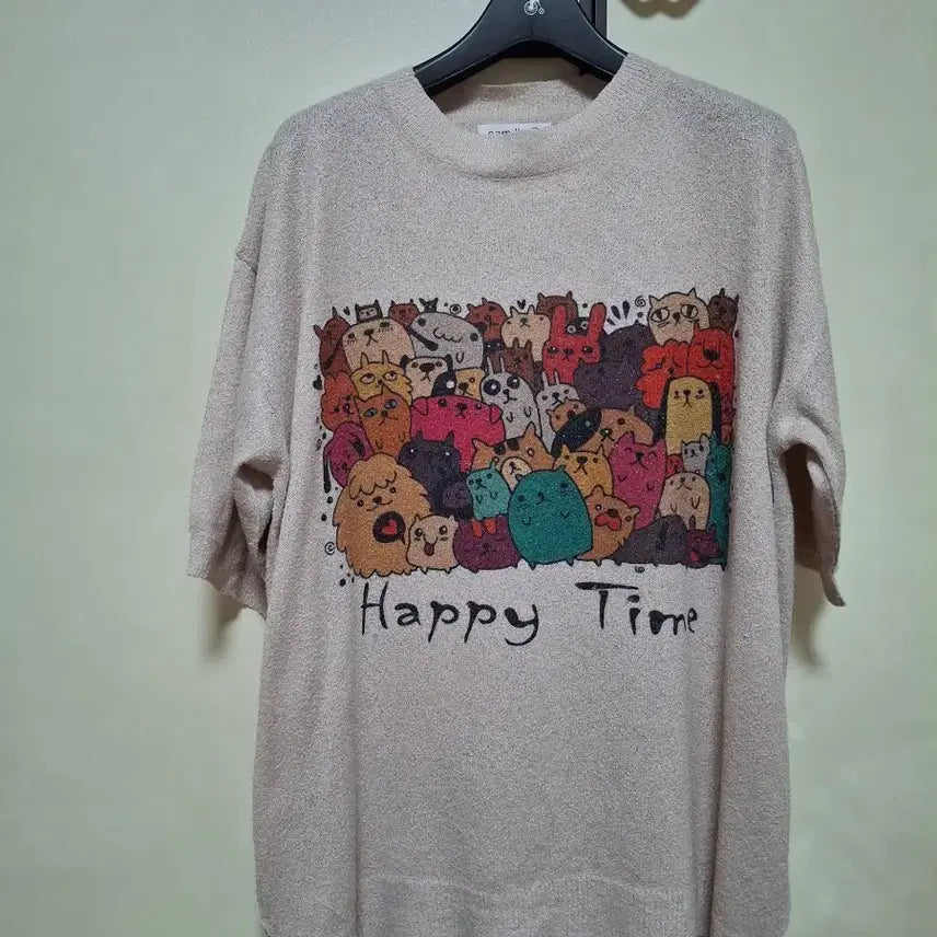 [BUNJANG] Camila Dog Print Knit Sweater / 카밀라 귀여운 강아지 프린팅 니트       ~88까지