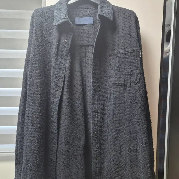 [BUNJANG] Juun.J Feather Denim Shirt Size 48 / 준지 페더 데님 셔츠 48