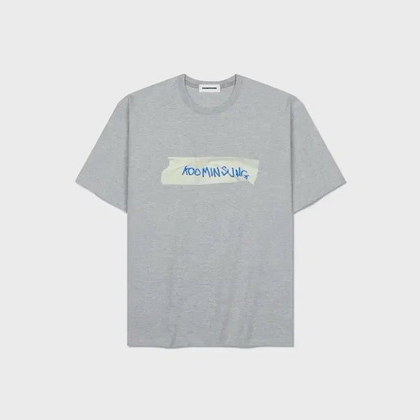 [BUNJANG] KOOMINSUNG Logo Short Sleeve T-Shirt Gray / [L]구민성 KOOMINSUNG 로고 반팔티 그레이