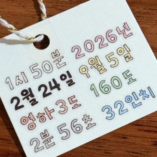 [BUNJANG] Bebeche Number Stickers (2 Types) / 베베체 숫자 2종 띵