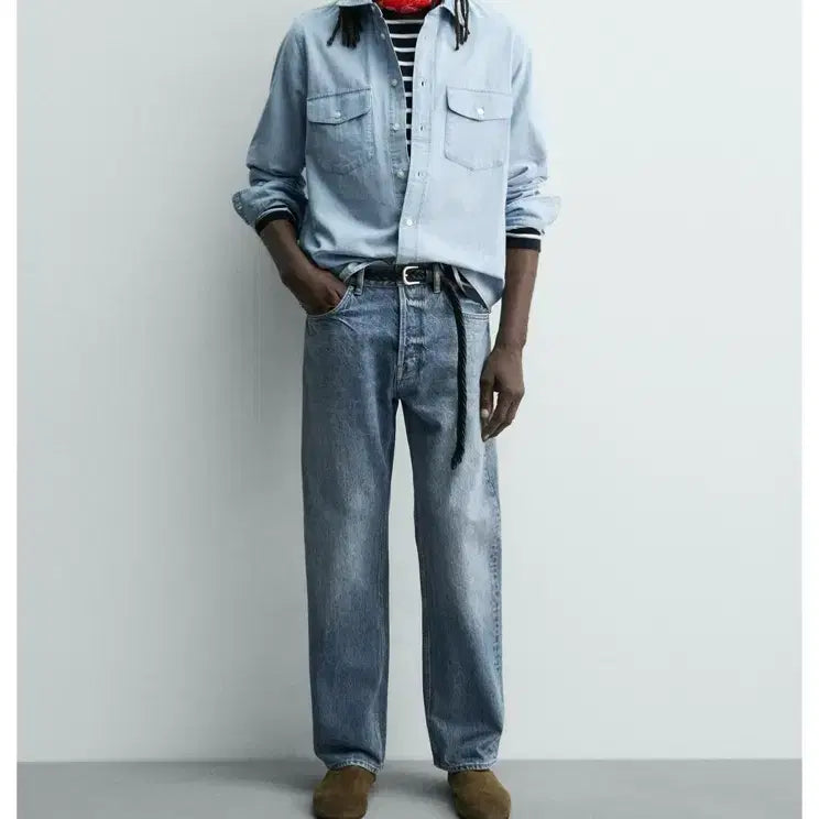 [BUNJANG] Zara x Aaron Levine Straight Fit Denim Blue 31 / (새상품) 자라 x 아론 레빈 스트레이트핏 데님 블루 31