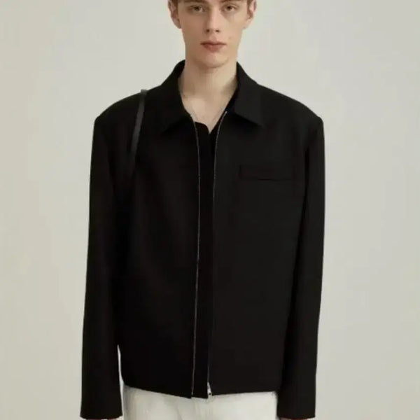[BUNJANG] Dunst Unisex Collared Wool Blouson Jacket Black XL / 던스트 UNISEX COLLARED WOOL BLOUSON JACKET BLACK XL사이즈