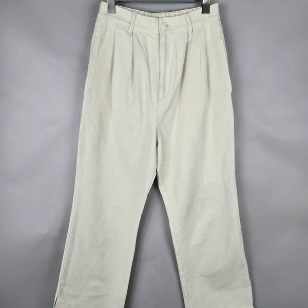 [BUNJANG] Ehka Sopo Women's High-Waist Wide Leg Pants Ivory / [무료배송]ehka sopo 여성 F 뒷 밴딩 하이웨이스트 와이드 팬츠 아이보리 바지