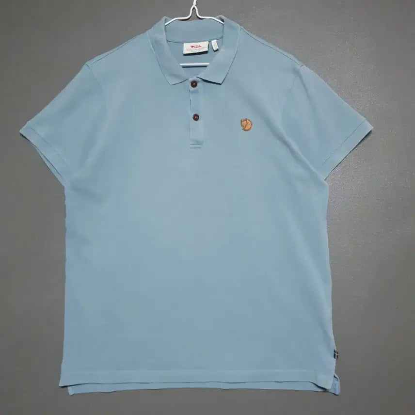 [BUNJANG] Fjällräven Ovik Polo Shirt Short Sleeve Sky Blue Mint L (100) / L (100) 피엘라벤 오빅 폴로 셔츠 반팔 피케 카라티 민트 스카이블루