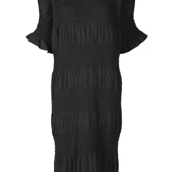 [BUNJANG] Issey Miyake Shrink Stripe Dress Black / 미 이세이미야케 슈링크 스트라이프 원피스 블랙