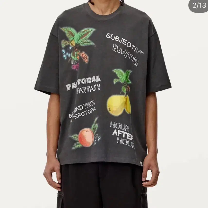 [BUNJANG] Solid Homme 25SS Graphic Short Sleeve T-shirt / 솔리드옴므 25SS 그래픽 반팔 티셔츠 46