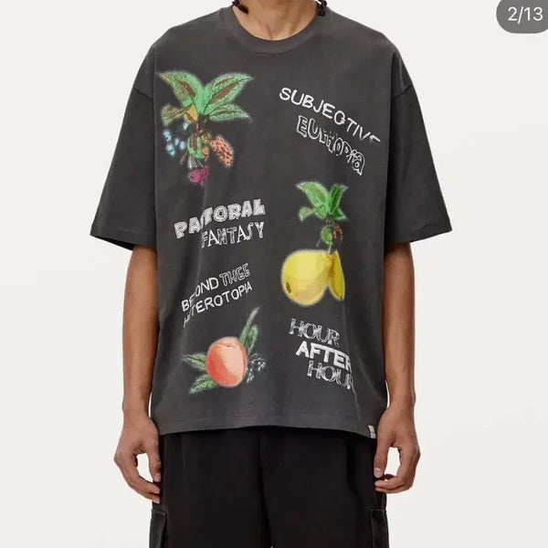 [BUNJANG] Solid Homme 25SS Graphic Short Sleeve T-shirt / 솔리드옴므 25SS 그래픽 반팔 티셔츠 46