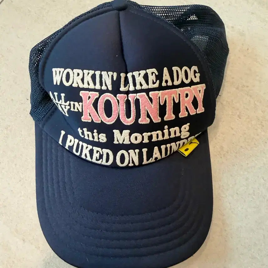 [BUNJANG] Capital Baseball Cap Navy Mesh / 캐피탈 캡모자