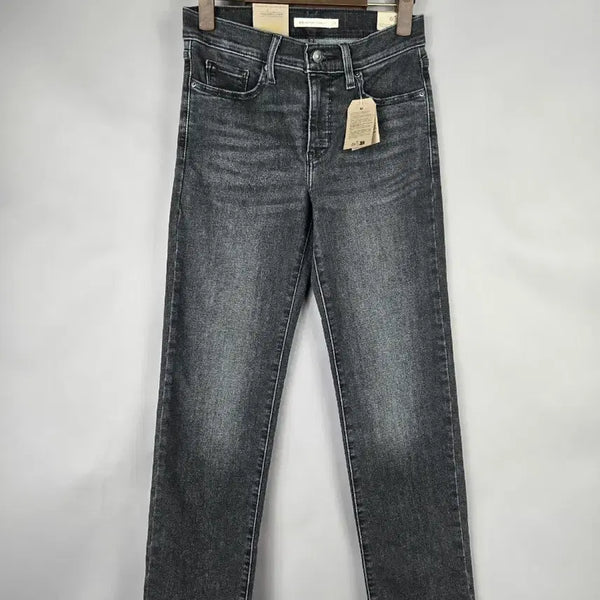 [BUNJANG] Levi's Women's 26 Shaping Straight Span Denim Pants (Dark Blue) / [무료배송]새상품 리바이스 26 여성 쉐이핑 스트레이트 스판 데님 팬츠 청바지 흑청