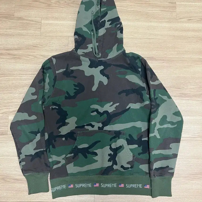 [BUNJANG] Supreme 15FW Camo Hoodie / 15FW 슈프림 카모 후드티 M
