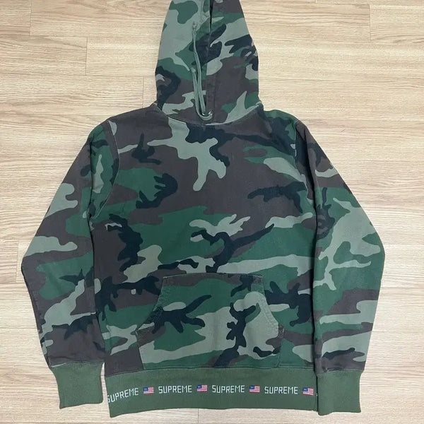 [BUNJANG] Supreme 15FW Camo Hoodie / 15FW 슈프림 카모 후드티 M