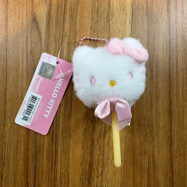 [BUNJANG] Sanrio Hello Kitty Cotton Candy Face Keychain / [새상품] 헬로키티 솜사탕 얼굴 키링