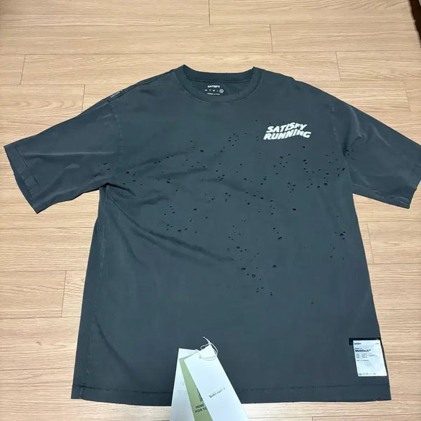 [BUNJANG] Satisfy Mostech Aged Black T-Shirt XL / [XL] 새티스파이 모스테크 에이즈드 블랟
