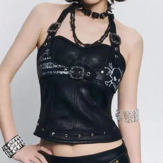 [BUNJANG] Frustration Garden Punk Corset Top (M) / frustration garden 펑크 코르셋 탑