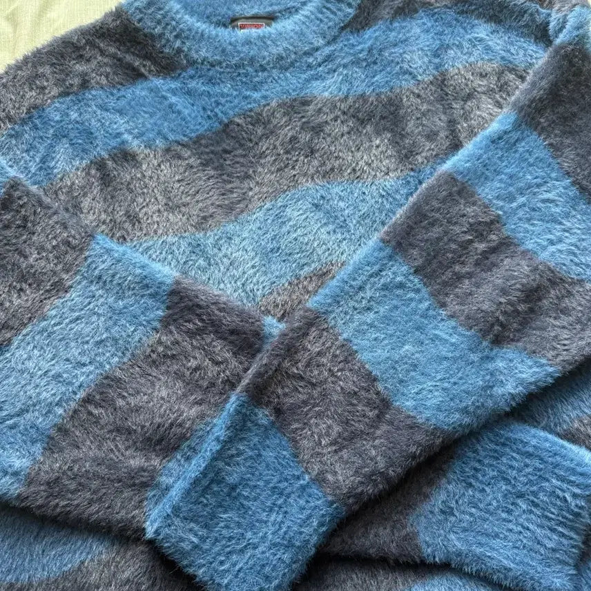 [BUNJANG] VSW Hairy Wave Stripe Knit Navy / VSW Hairy Wave Stripe Knit Navy