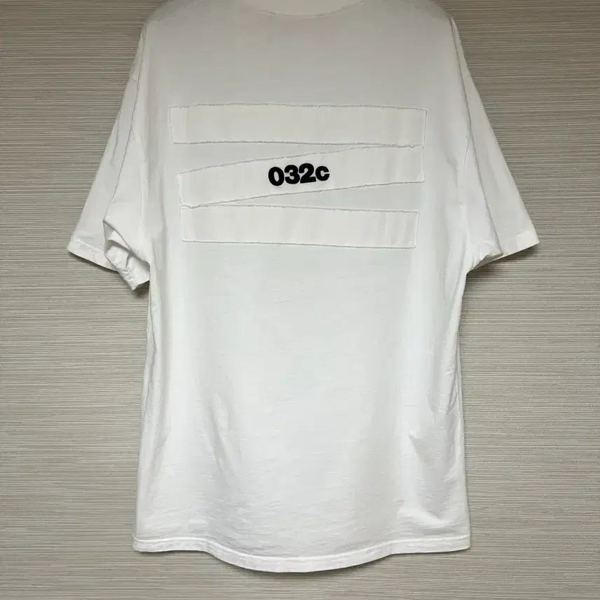 [BUNJANG] 032C Logo Patch Short Sleeve T-Shirt White / [M] 032C 로고 패치 반팔 티셔츠 화이트
