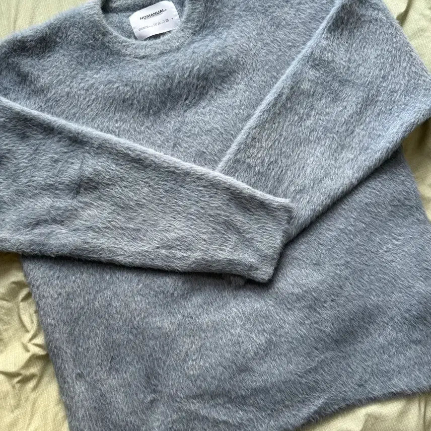 [BUNJANG] NOMENU AL [M] Cropped Hairy Knit Marina / 노메뉴얼 - [M] CROPPED HAIRY KNIT - MARINA