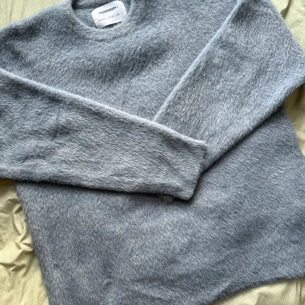 [BUNJANG] NOMENU AL [M] Cropped Hairy Knit Marina / 노메뉴얼 - [M] CROPPED HAIRY KNIT - MARINA