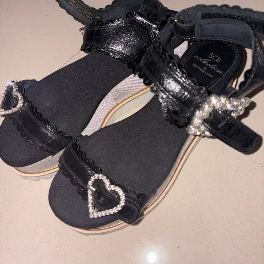 [BUNJANG] SUECOMMA BONNIE Cubic Platform Sandals Black 250 / 슈콤마보니 갸루 큐빅 블랙 통굽 샌들 250