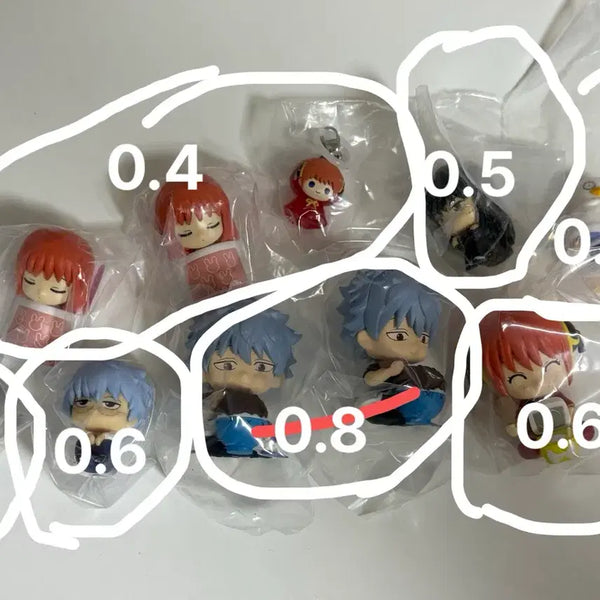 [BUNJANG] Gintama Gacha Mogumogu Mezushi Gintoki Kagura Shinpachi Elizabeth Katsura Set / 은혼 가챠 모구모구 메지루시 긴토키 카구라 신파치 엘리자베스 카즈라