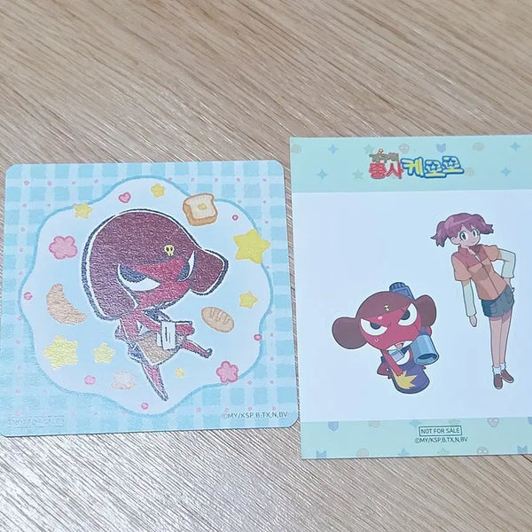 [BUNJANG] Keroro Cafe Giroro & Hanbyul Sticker Set / 케로로 카페 코스터 기로로 한별이 스티커 세트