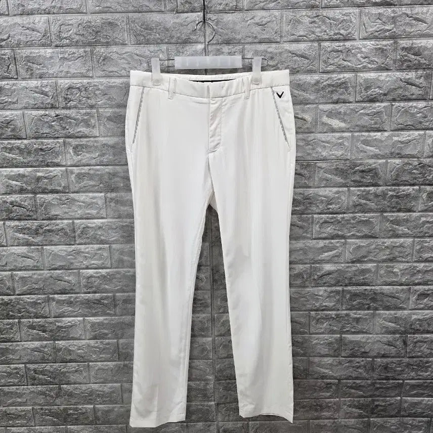 [BUNJANG] Callaway Functional Span Golf Pants White Waist 32 Inch / 캘러웨이  기능성 스판 골프바지 화이트 허리 32인치