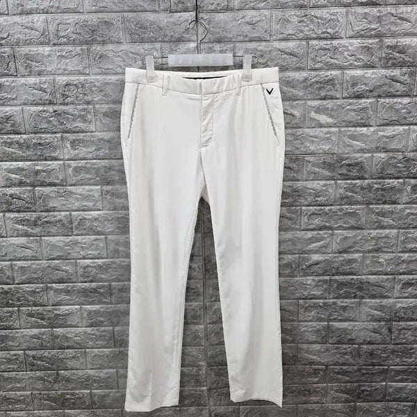 [BUNJANG] Callaway Functional Span Golf Pants White Waist 32 Inch / 캘러웨이  기능성 스판 골프바지 화이트 허리 32인치