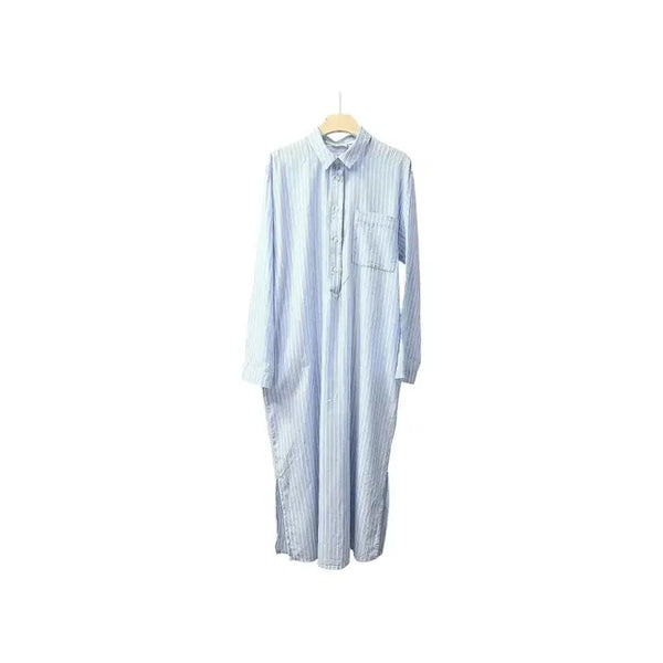 [BUNJANG] PLUTO Belgium High-End Pinstripe Shirt Dress / 벨기에 하이엔드 브랜드 PLUTO 셔츠 원피스