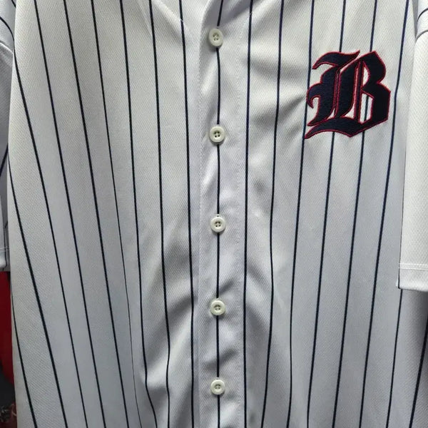[BUNJANG] Born to Win Baseball Jersey White Size 1 / 본투윈 반팔 야구 져지 화이트 1사이즈