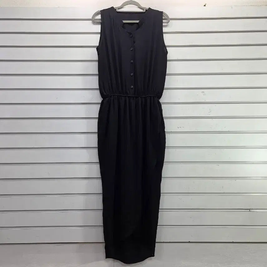 [BUNJANG] Black Wrap Style Sleeveless Long Dress / 블랙  랩스타일  민소매 롱원피스 55/보물찾기천사