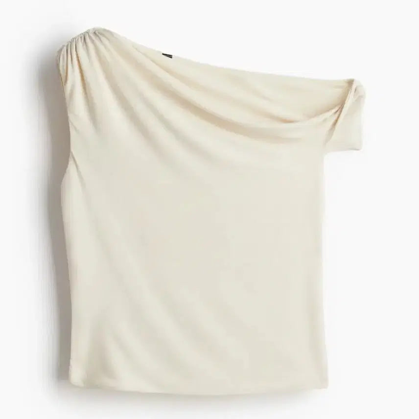[BUNJANG] H&M One-Shoulder Drape Top White XXS / H&M 에이치앤엠 원숄더 드레이프 탑 화이트 XXS