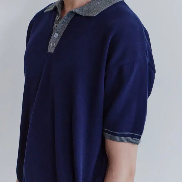 [BUNJANG] WAVYNESS 26SS Half Sleeve Knit Navy / 웨이비니스 26SS 반팔 니트 (2) 네이비