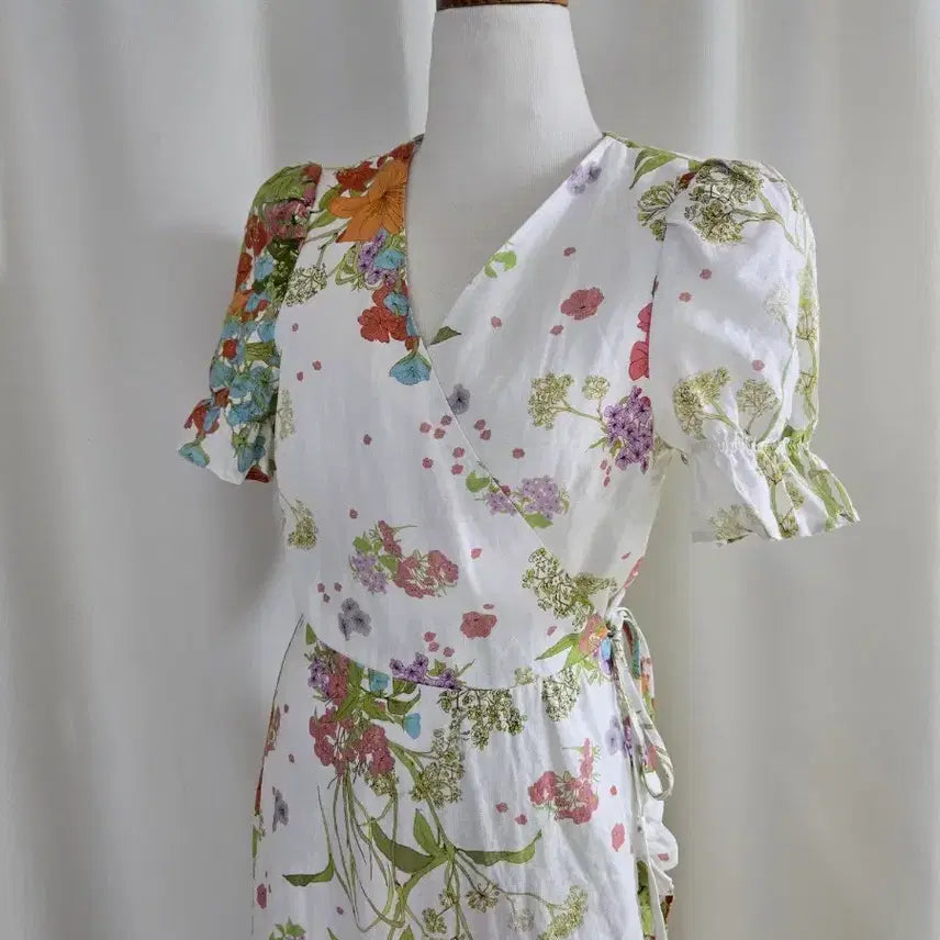 [BUNJANG] And Other Stories Flower Wrap Linen Dress / 앤아더스토리즈 플라워 랩 린넨 원피스