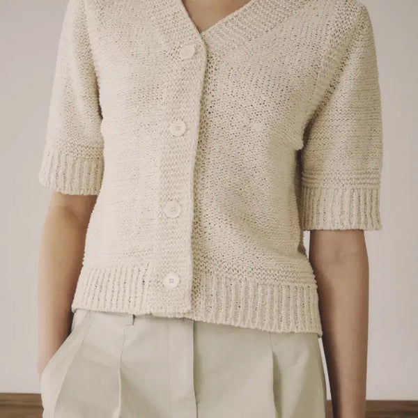 [BUNJANG] Replain Italy Cotton Blend Cardigan (Light Beige) / [택포] replain 리플레인 이태리코튼 블랜드 가디건(LIGHT BEIGE)