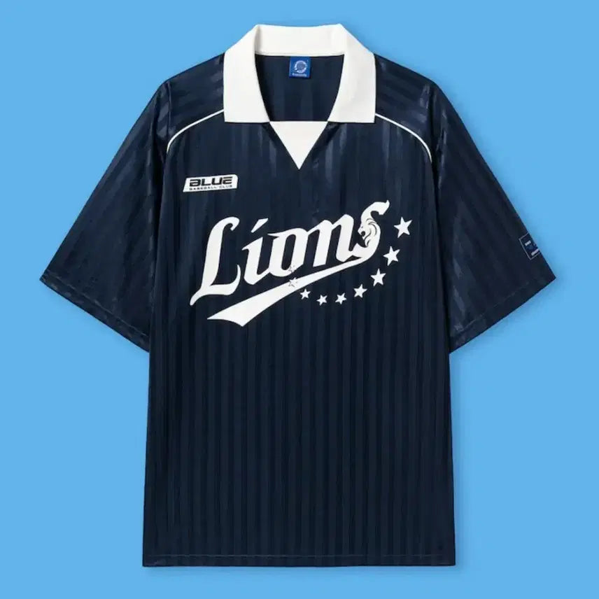 [BUNJANG] 8Seconds Samsung Lions Collar Short Sleeve T-Shirt Navy M / 에잇세컨즈 삼성라이온즈 카라넥 반소매 네이비 M