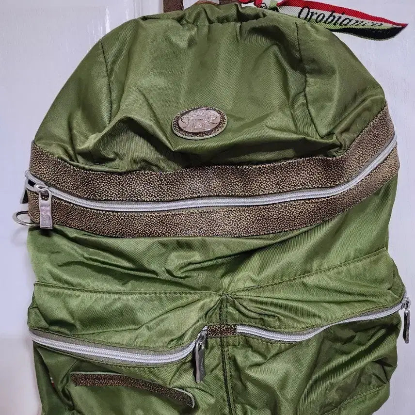 [BUNJANG] ORIBIANCO Italy Olive Green Backpack / 이태리 오르비안코 백팩 올리브 그린
