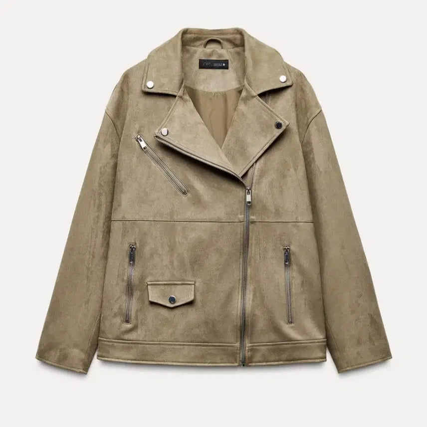 [BUNJANG] Zara Suede Biker Jacket / 자라 스웨이드 바이커 점퍼