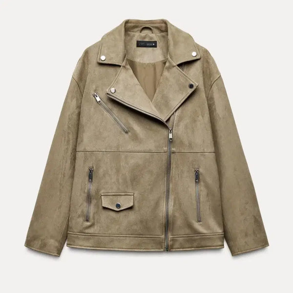 [BUNJANG] Zara Suede Biker Jacket / 자라 스웨이드 바이커 점퍼