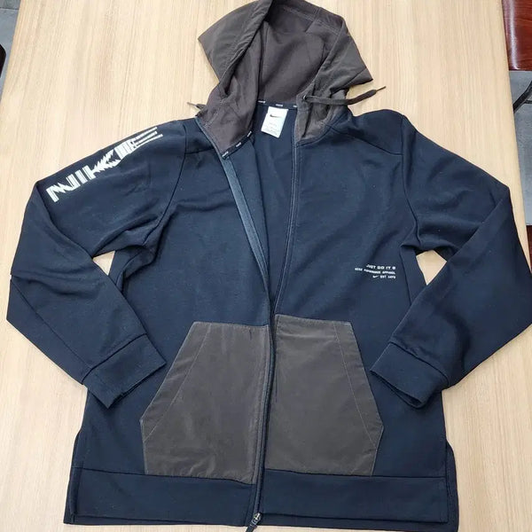 [BUNJANG] Nike Hooded Zip-Up Jacket Black Brown / 나이키 후드 집업 블랙 브라운