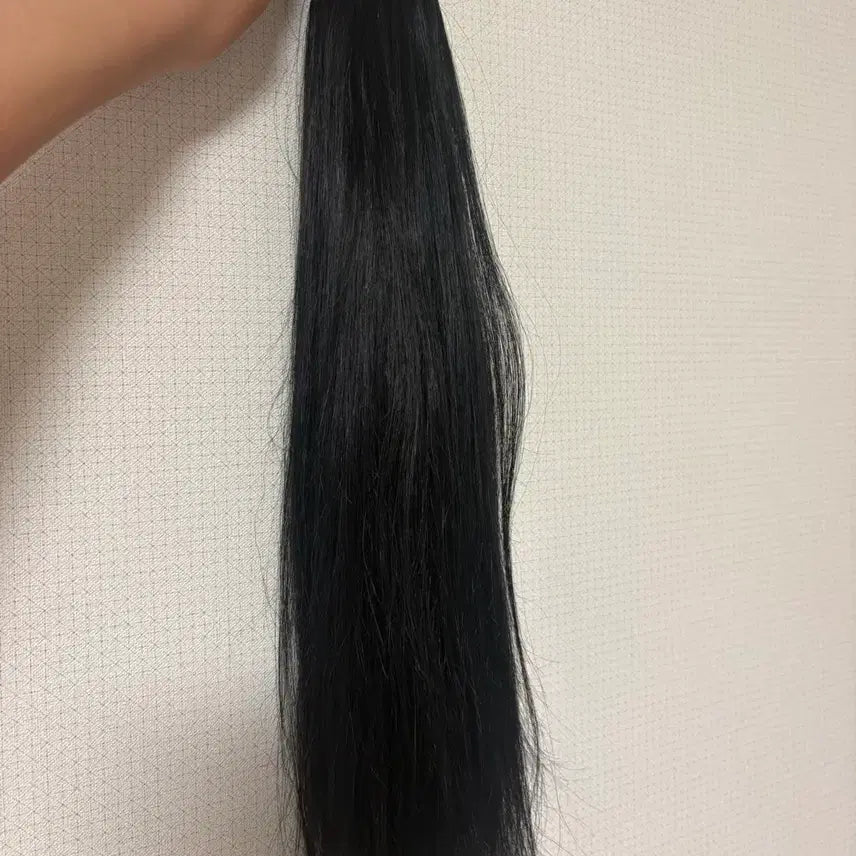 [BUNJANG] 16-inch Black U-Tip Hair Extensions (100 pieces) / 붙임머리 검정색 16인치