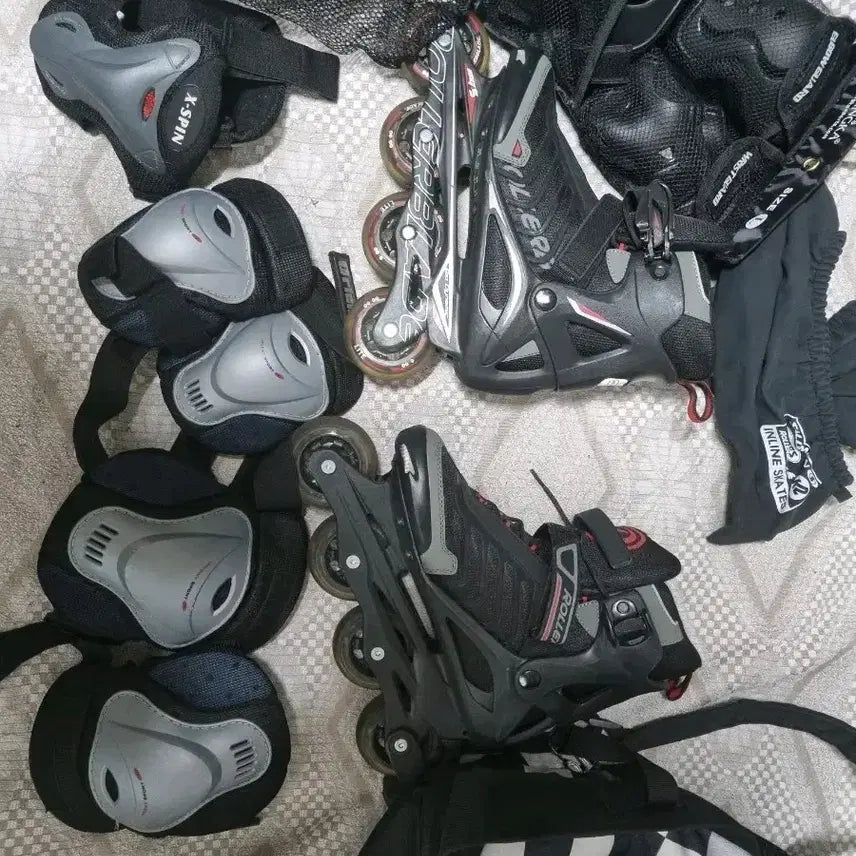 [BUNJANG] Inline Skate Protective Gear Set with Bag (L Size) / 롤러블레이드인라인 보호대 세트 가방 포함 26.5