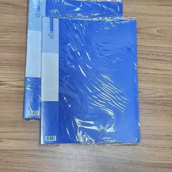 [BUNJANG] Clear File Set (2 pcs, Blue, A4) / [새상품]클리어 파일 2개 청색