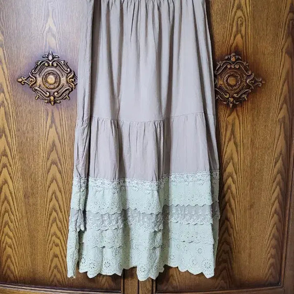 [BUNJANG] Michelle Lee Ruffle Long Skirt / 미쉘리 캉캉 치마