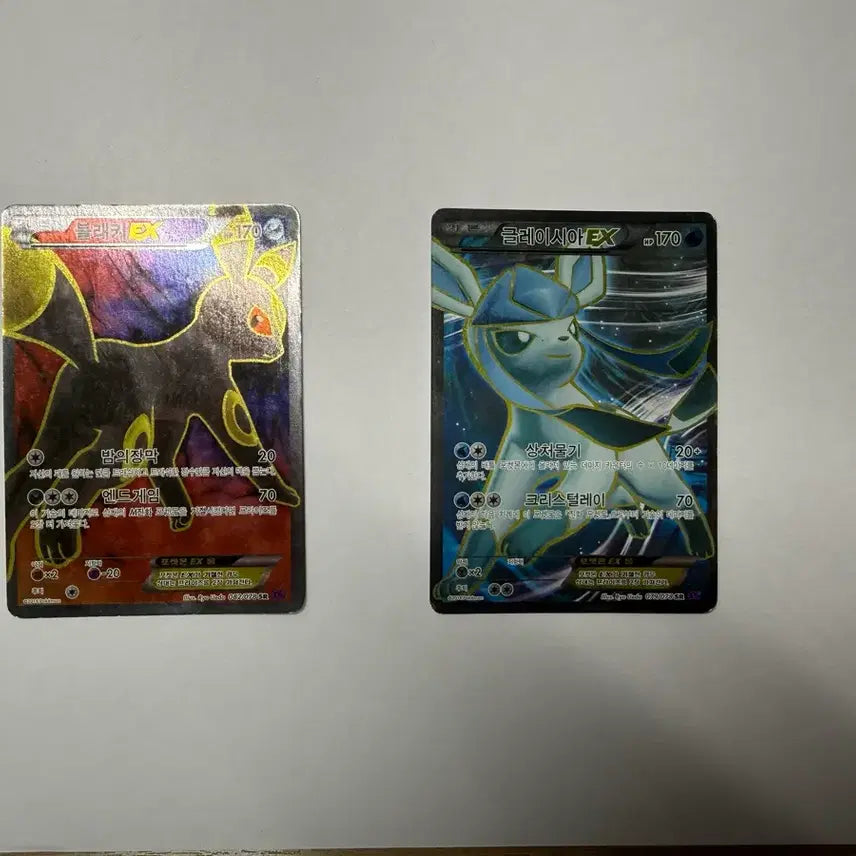[BUNJANG] 2016 Umbreon Glaceon EX SR Bundle Set / 2016 블래키, 글레이시아 EX SR 일괄