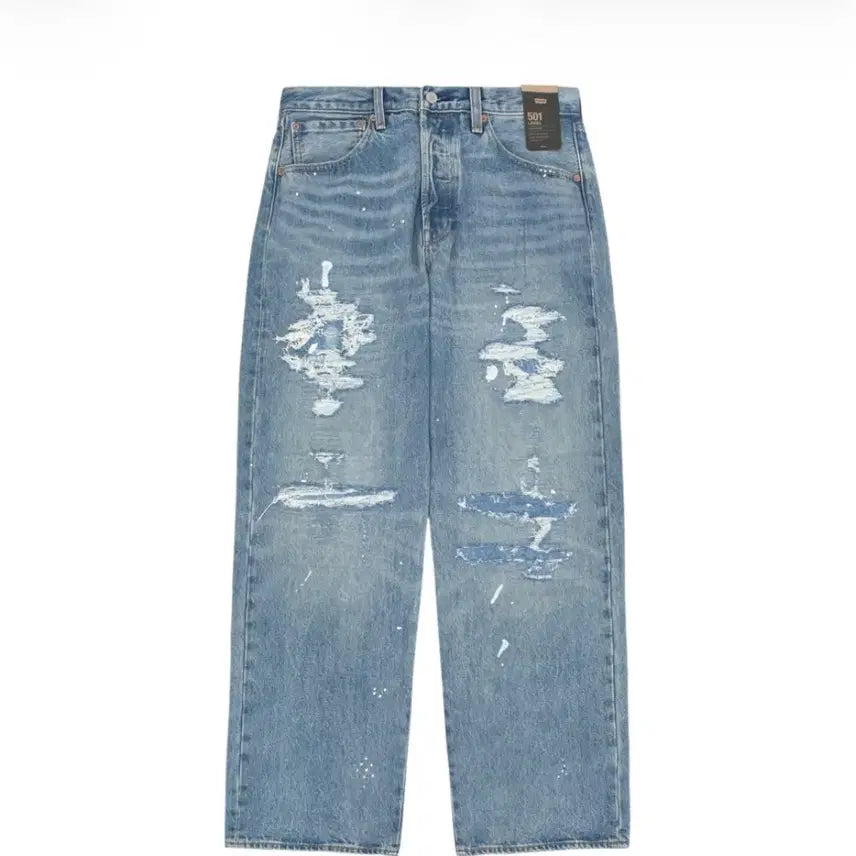 [BUNJANG] Levi's 501 Loose Crash & Repair Denim Lakspur Painter DX / 리바이스 501 루즈 크래쉬 & 리페어 데님 라크스퍼 페인터 DX