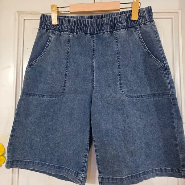 [BUNJANG] Washing Banding Span Denim Shorts / 여름 시원한 고급스러운 핏이이쁜 워싱.밴딩. 스판 청반바지  깨끗해요