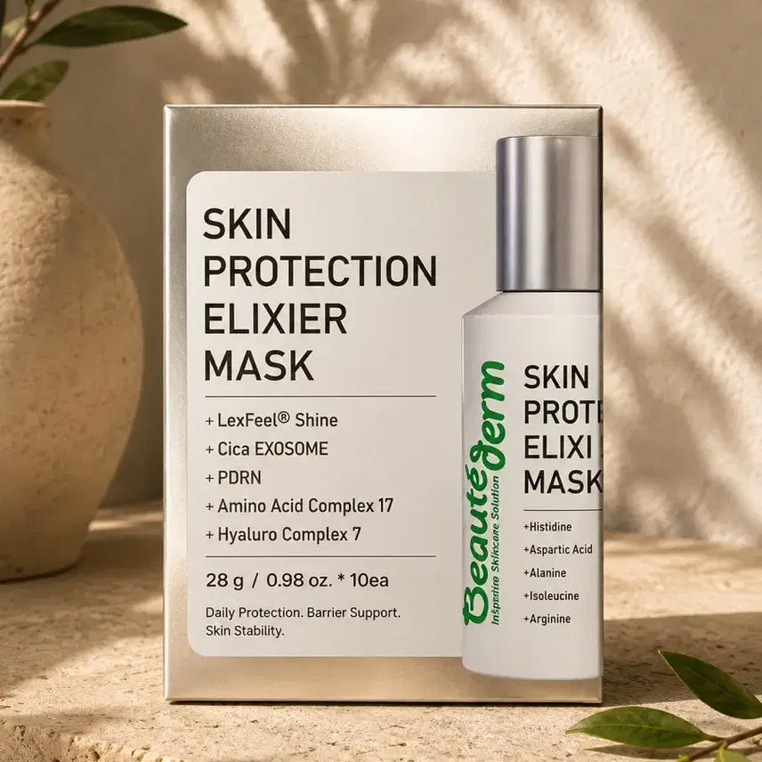 [BUNJANG] Beauderm Protection Elysir Mask 10ea + Random Sample Set / 보떼덤 프로텍션 엘리시어 마스크 10ea+ 랜덤샘플10종증정