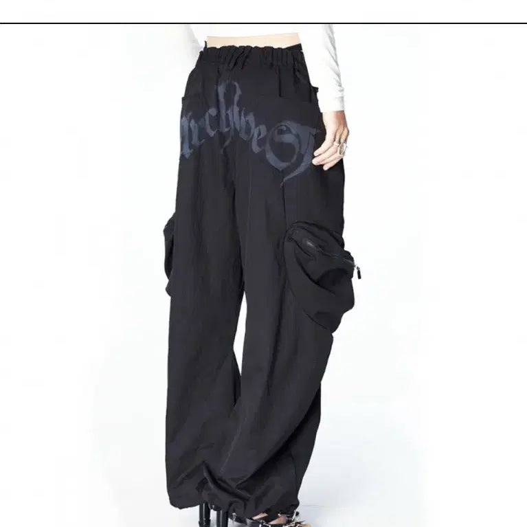 [BUNJANG] 2000 Archives XTAL Parachute Pants Black / 2000 아카이브스 XTAL 파라슈트 팬츠 블랙