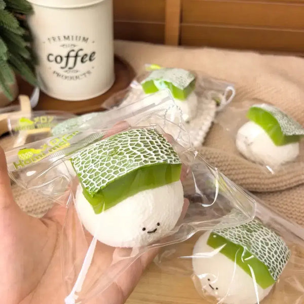 [BUNJANG] Handmade Melon Rice Ball Squishy Toy / 메론주먹밥 수제 희귀말랑이 새제품